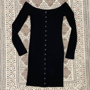 Off the shoulder body con dress